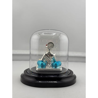 999 Pure Silver Swaminarayan Idol in Protective Dome 15G