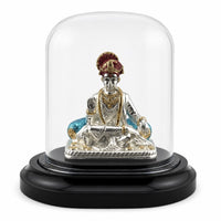 Load image into Gallery viewer, 999 Pure Silver Swaminarayan Idol in protective dome

