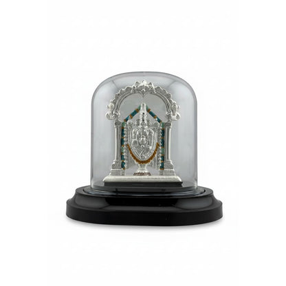 999 Pure Silver Tirupati Balaji Idol in Protective Acrylic