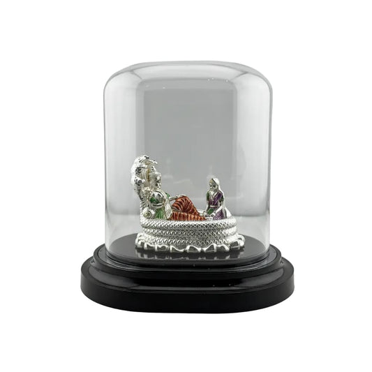 999 Pure Silver Vishnu & Lakshmi Idol 42gm in Protective