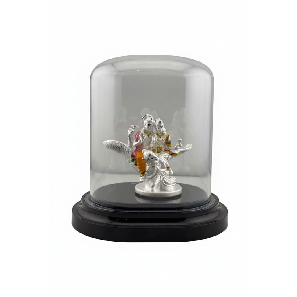 999 Pure Silver Vishnu & Lakshmi on Garuda Idol