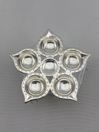 Load image into Gallery viewer, Silver Diya Design 3 34gm – Traditional Pooja Lamp for Temple &amp; Festivals
