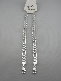 Load image into Gallery viewer, 925 Sterling Silver Figaro Chain Bracelet – Italian Link

