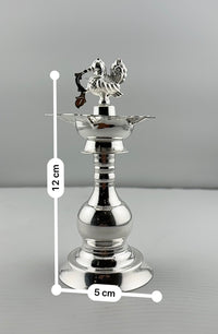 Load image into Gallery viewer, Silver Diya 48gm – Traditional Pooja Lamp for Temple &amp; Festivals
