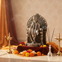 Load image into Gallery viewer, Silver Sai Baba Idol 35gm – Spiritual Sai Baba Murti for Temple Decor &amp; Festivals
