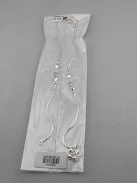 Load image into Gallery viewer, Station Bead Snake Chain Silver Anklet – 99.9% Pure Silver – Weight:20g
