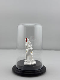 Load image into Gallery viewer, 999 Pure Silver Ambemata Idol 7gm in Protective Acrylic Dome – Divine Amba Murti for Navratri &amp; Temple Décor
