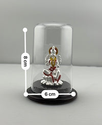 Load image into Gallery viewer, 999 Pure Silver Goddess Lakshmi Idol 7gm in Protective Acrylic Dome – Laxmi Murti for Home Mandir &amp; Gifting
