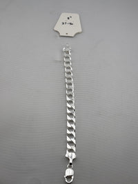 Load image into Gallery viewer, Silver Japanese Angular Curb Link Bracelet 925 – Angular Flat Chain | 10mm
