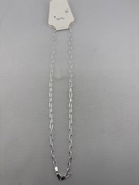 Load image into Gallery viewer, Paperclip Silver Chain in 925 Sterling Silver | Elongated Oval Link Necklace (22 Inch, 18.59g)
