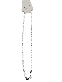 Load image into Gallery viewer, Paperclip Silver Chain in 925 Sterling Silver | Elongated Oval Link Necklace (22 Inch, 18.59g)
