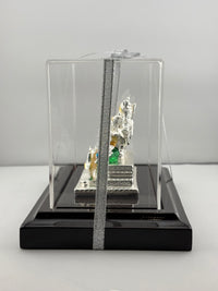 Load image into Gallery viewer, 999 Silver Shiva Parivar Murti with Acrylic Dome (80gm) – Divine Family Idol for Pooja &amp; Prosperity Blessings
