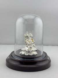 Load image into Gallery viewer, 999 Pure Silver Ganesha &amp; Lakshmi Idol 15gm – Prosperity Murti for Diwali &amp; Temple Décor
