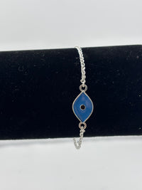 Load image into Gallery viewer, 925 Sterling Silver Blue Evil Eye Chain Bracelet | 4g
