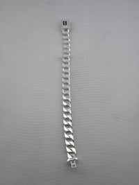 Load image into Gallery viewer, Silver Japanese Angular Curb Link Bracelet 925 – Angular Flat Chain | 9mm
