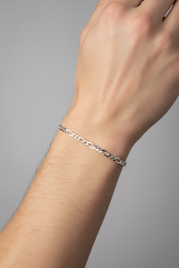Load image into Gallery viewer, 925 Sterling Silver Figaro Chain Bracelet – Italian Link
