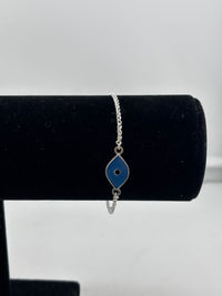 Load image into Gallery viewer, 925 Sterling Silver Blue Evil Eye Chain Bracelet | 4g
