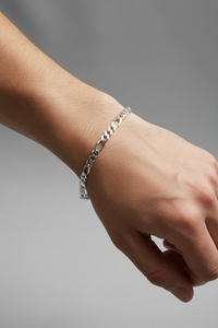 Load image into Gallery viewer, 925 Sterling Silver Figaro Chain Bracelet – Italian Link
