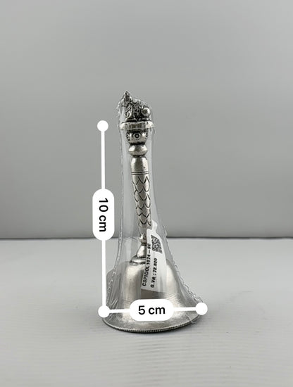 Silver Pooja Bell with Cow on the Handle – 72g