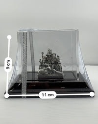 Load image into Gallery viewer, Sterling Silver Shiva Family Idol 47gm – Spiritual Shiv Parivar Murti for Home Mandir

