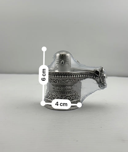 Silver Shiv Ling Design 2 100gm – Sacred Shivling for Pooja & Home Mandir silver idol