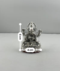 Load image into Gallery viewer, 999 Pure Silver Ganesha Idol Design 2 24gm – Divine Ganpati Murti for Home Mandir &amp; Gifting
