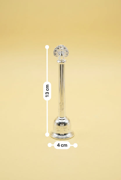 Silver Pooja Bell with Plain Detailing – 50g