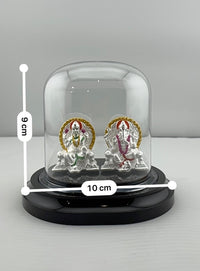Load image into Gallery viewer, 999 Pure Silver Ganesha &amp; Lakshmi Idol Design 2 16gm
