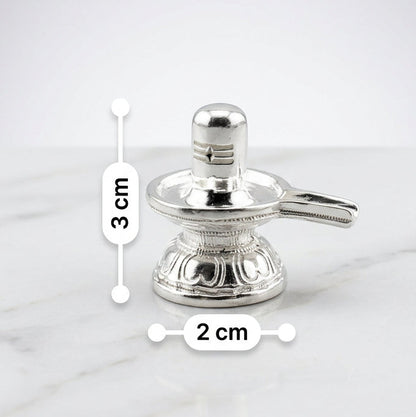 Silver Shiv Ling Design 4 20gm – Sacred Shivling for Pooja & Home Mandir silver idol