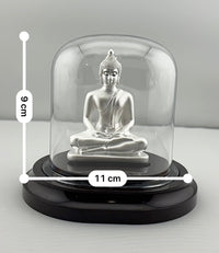 Load image into Gallery viewer, 999 Pure Silver Buddha Idol – Serene Gautam Buddha Murti for Peace &amp; Meditation
