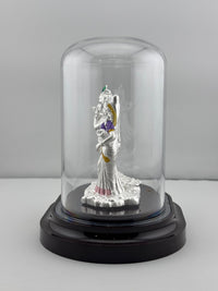 Load image into Gallery viewer, 999 Pure Silver Radha Krishna Idol – Divine Couple Murti with Purple Details
