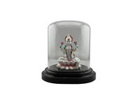 Load image into Gallery viewer, 999 Pure Silver Goddess Lakshmi Idol in Protective Acrylic Dome – Vibrant Laxmi Murti for Diwali &amp; Temple Décor 56G
