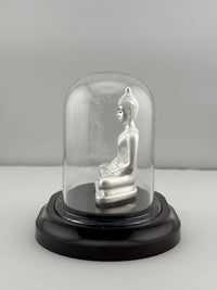 Load image into Gallery viewer, 999 Pure Silver Buddha Idol – Serene Gautam Buddha Murti for Peace &amp; Meditation
