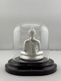 Load image into Gallery viewer, 999 Pure Silver Buddha Idol – Serene Gautam Buddha Murti for Peace &amp; Meditation
