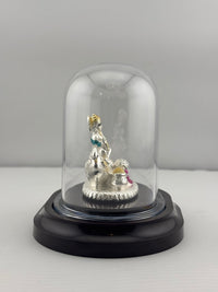 Load image into Gallery viewer, 999 Pure Silver Kubera Idol 12gm in Protective Acrylic Dome – Divine Wealth God Murti for Home Mandir &amp; Gifting
