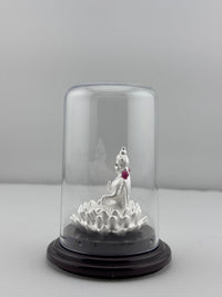 Load image into Gallery viewer, 999 Pure Silver Goddess Lakshmi Idol 9gm – Floral Laxmi Murti for Diwali &amp; Pooja
