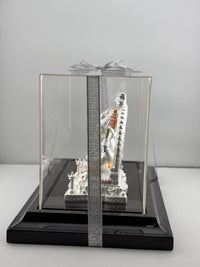 Load image into Gallery viewer, 999 Pure Silver Ganesha &amp; Lakshmi Idol 220gm – Prosperity Murti for Temple &amp; Gifting
