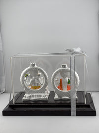 Load image into Gallery viewer, 999 Pure Silver Ganesha &amp; Lakshmi Idol 220gm – Prosperity Murti for Temple &amp; Gifting

