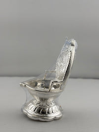 Load image into Gallery viewer, Silver Diya 35gm – Traditional Pooja Lamp for Temple &amp; Festivals
