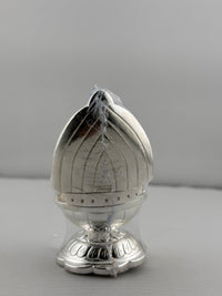 Load image into Gallery viewer, Silver Diya 35gm – Traditional Pooja Lamp for Temple &amp; Festivals
