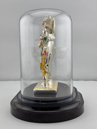 Load image into Gallery viewer, 999 Pure Silver Lord Krishna Idol 42gm in Protective Acrylic Dome – Divine Bal Gopal Murti for Temple &amp; Gifting
