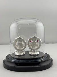 Load image into Gallery viewer, 999 Pure Silver Ganesha &amp; Lakshmi Idol Design 3 18gm
