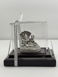 Load image into Gallery viewer, Silver Vishnu &amp; Lakshmi Idol 43gm – Divine Couple Murti for Pooja &amp; Prosperity
