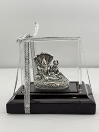 Load image into Gallery viewer, Silver Vishnu &amp; Lakshmi Idol 43gm – Divine Couple Murti for Pooja &amp; Prosperity

