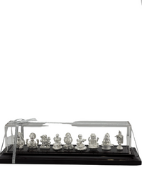 Load image into Gallery viewer, 999 Pure Silver Set of 9 Hindu Deities 37gm – Divine Deity Set for Temple Décor &amp; Gifting
