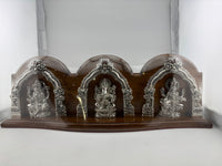 Load image into Gallery viewer, 999 Pure Silver Ganesh, Lakshmi &amp; Saraswati Idol 155gm – Divine Trio Murti for Diwali &amp; Temple
