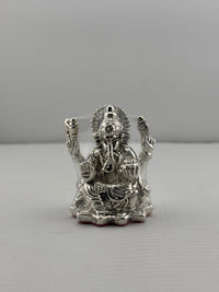 Load image into Gallery viewer, Silver Ganesha Idol Design 4 16gm – Divine Ganpati Murti for Home Mandir &amp; Gifting
