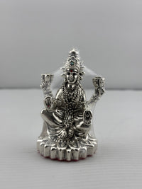 Load image into Gallery viewer, Silver Goddess Lakshmi Idol Design 3 20gm – Divine Laxmi Murti for Home Mandir &amp; Gifting
