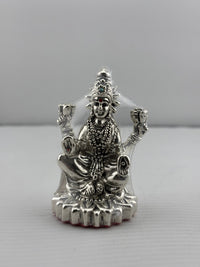 Load image into Gallery viewer, Silver Goddess Lakshmi Idol Design 3 20gm – Divine Laxmi Murti for Home Mandir &amp; Gifting
