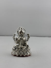 Load image into Gallery viewer, Silver Goddess Lakshmi Idol Design 4 23gm – Divine Laxmi Murti for Home Mandir &amp; Gifting
